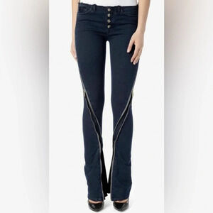 Hudson‎ Lenny Convertible Zipper Flare Jeans Size 25